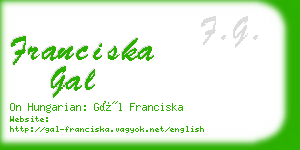 franciska gal business card